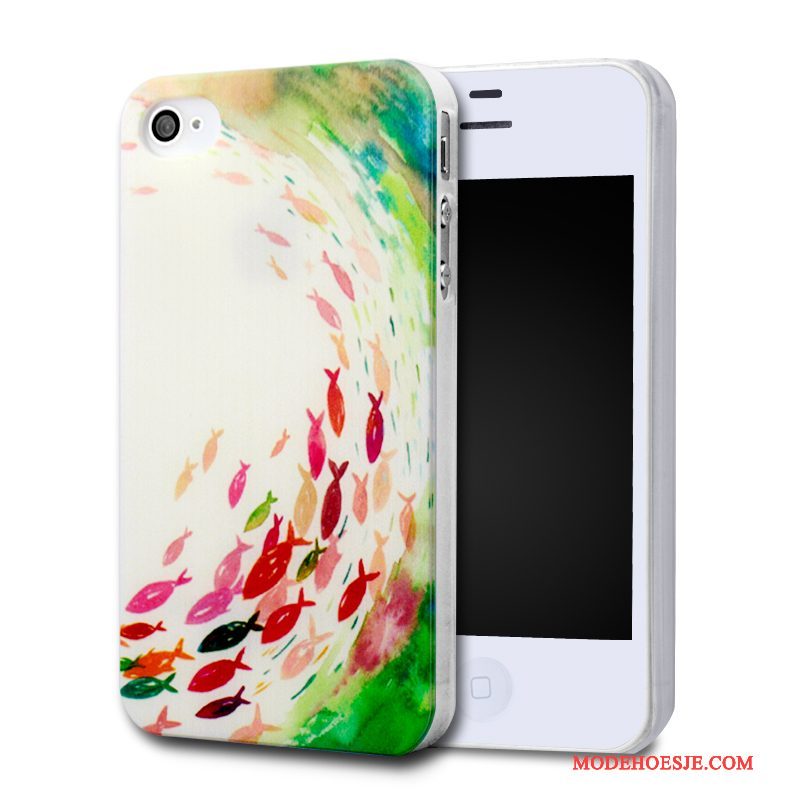 Hoesje iPhone 4/4s Geschilderd Telefoon Hard, Hoes iPhone 4/4s Kleur Persoonlijk