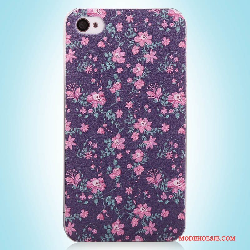 Hoesje iPhone 4/4s Geschilderd Telefoon Roze, Hoes iPhone 4/4s Vintage Eenvoudige