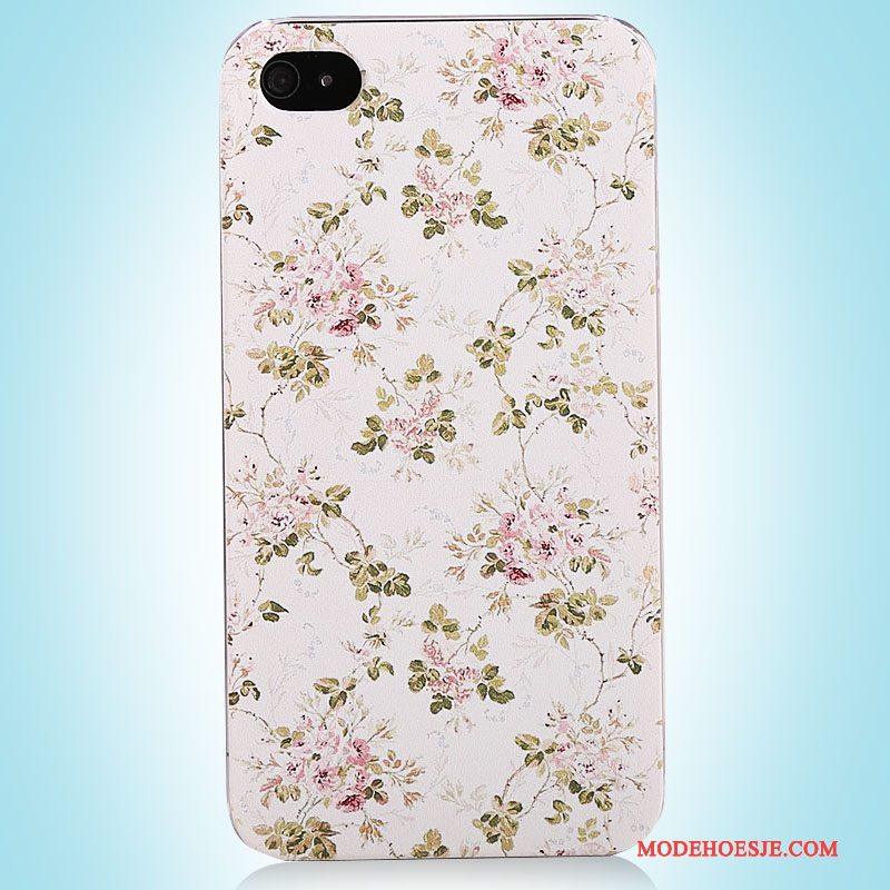 Hoesje iPhone 4/4s Geschilderd Telefoon Roze, Hoes iPhone 4/4s Vintage Eenvoudige