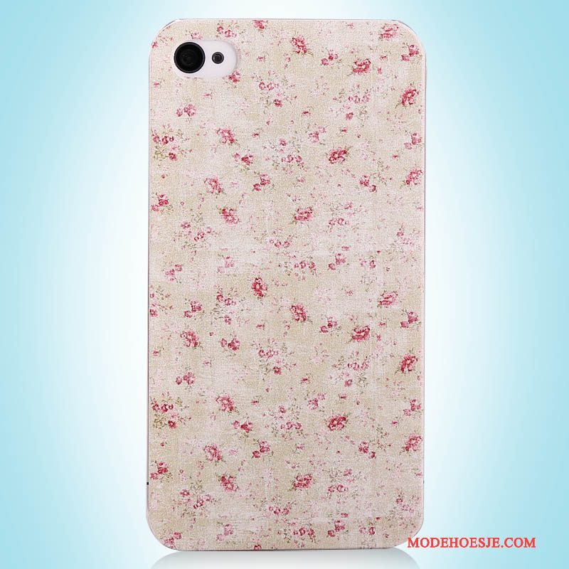 Hoesje iPhone 4/4s Geschilderd Telefoon Roze, Hoes iPhone 4/4s Vintage Eenvoudige