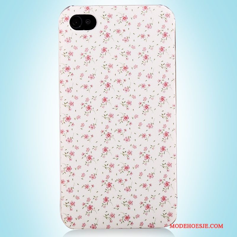 Hoesje iPhone 4/4s Geschilderd Telefoon Roze, Hoes iPhone 4/4s Vintage Eenvoudige