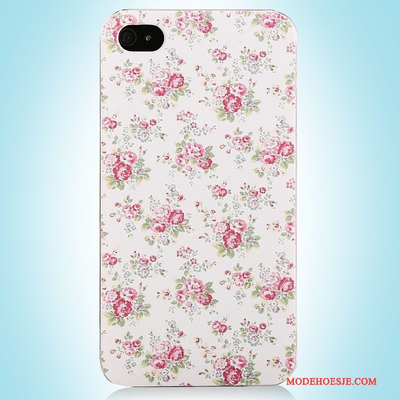 Hoesje iPhone 4/4s Geschilderd Telefoon Roze, Hoes iPhone 4/4s Vintage Eenvoudige