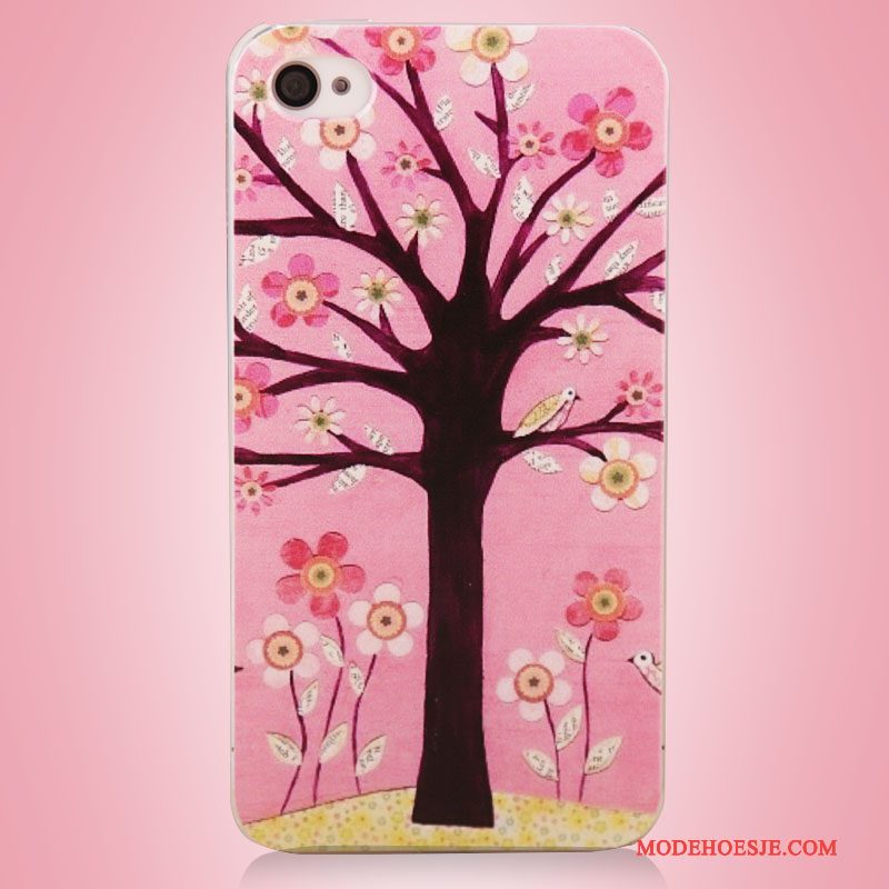 Hoesje iPhone 4/4s Kleur Boom Blauw, Hoes iPhone 4/4s Bescherming Telefoon Kunst