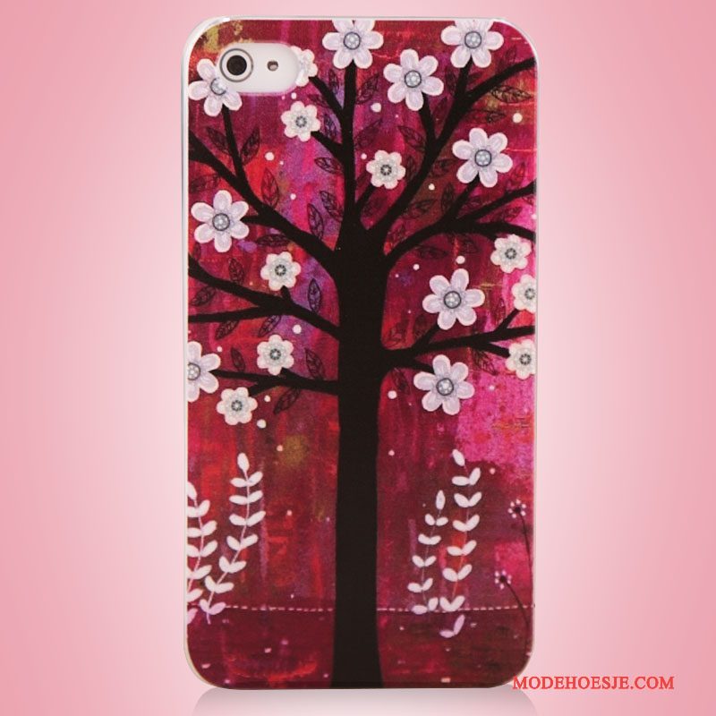 Hoesje iPhone 4/4s Kleur Boom Blauw, Hoes iPhone 4/4s Bescherming Telefoon Kunst