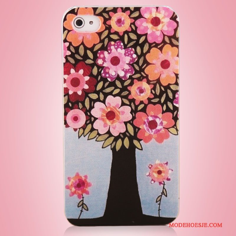 Hoesje iPhone 4/4s Kleur Boom Blauw, Hoes iPhone 4/4s Bescherming Telefoon Kunst