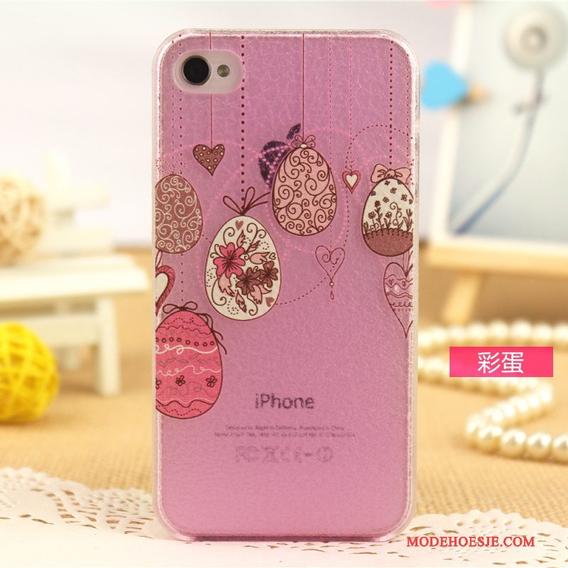 Hoesje iPhone 4/4s Leer Lichte En Dun Patroon, Hoes iPhone 4/4s Geschilderd Telefoon