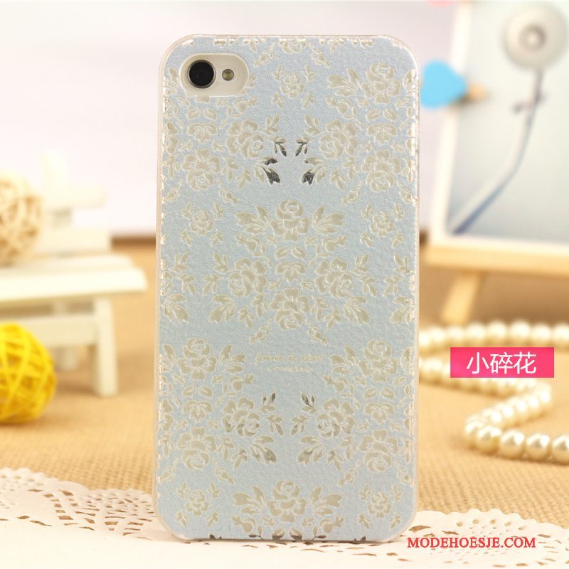 Hoesje iPhone 4/4s Leer Lichte En Dun Patroon, Hoes iPhone 4/4s Geschilderd Telefoon