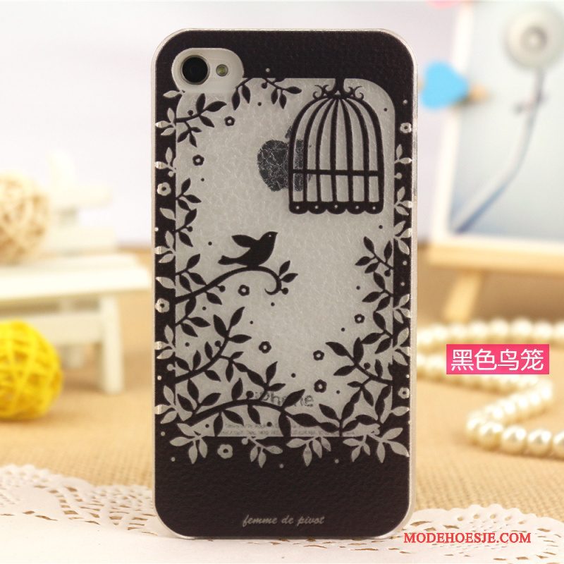 Hoesje iPhone 4/4s Leer Lichte En Dun Patroon, Hoes iPhone 4/4s Geschilderd Telefoon