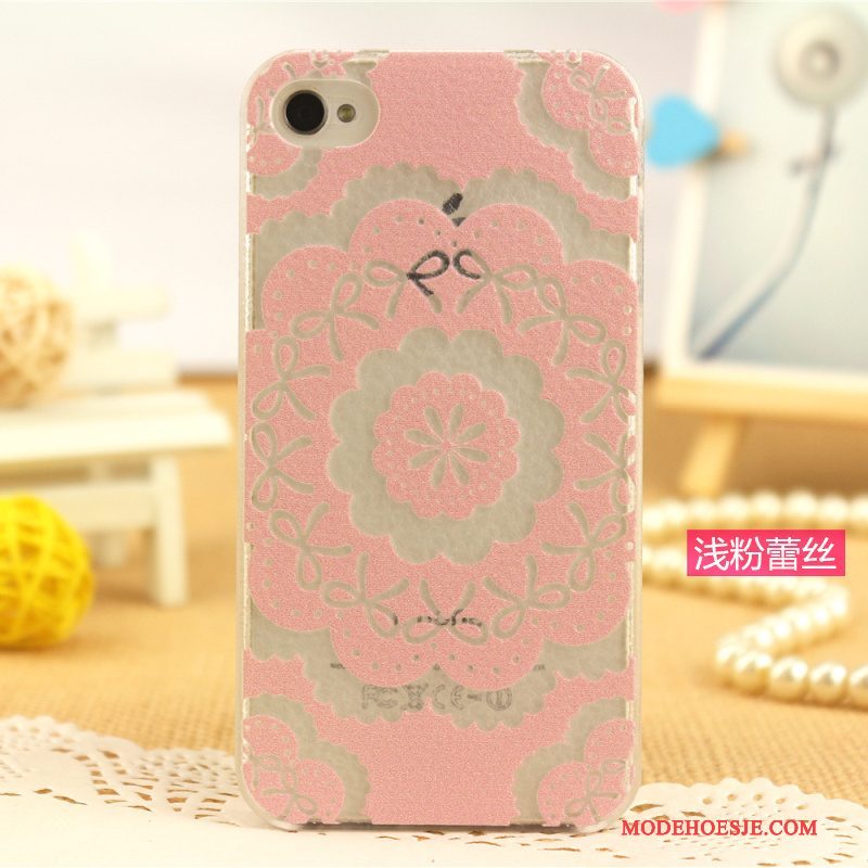 Hoesje iPhone 4/4s Leer Lichte En Dun Patroon, Hoes iPhone 4/4s Geschilderd Telefoon