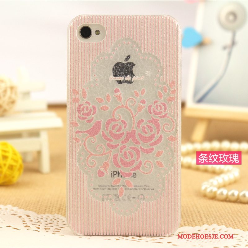 Hoesje iPhone 4/4s Leer Lichte En Dun Patroon, Hoes iPhone 4/4s Geschilderd Telefoon