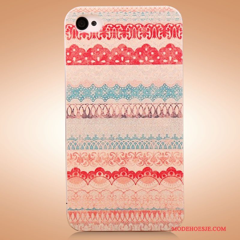 Hoesje iPhone 4/4s Spotprent Zwart Trend, Hoes iPhone 4/4s Bescherming Mooie Nieuw