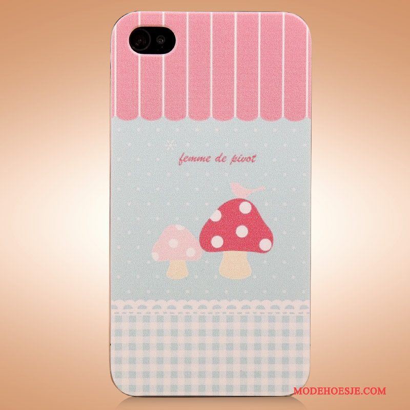 Hoesje iPhone 4/4s Spotprent Zwart Trend, Hoes iPhone 4/4s Bescherming Mooie Nieuw