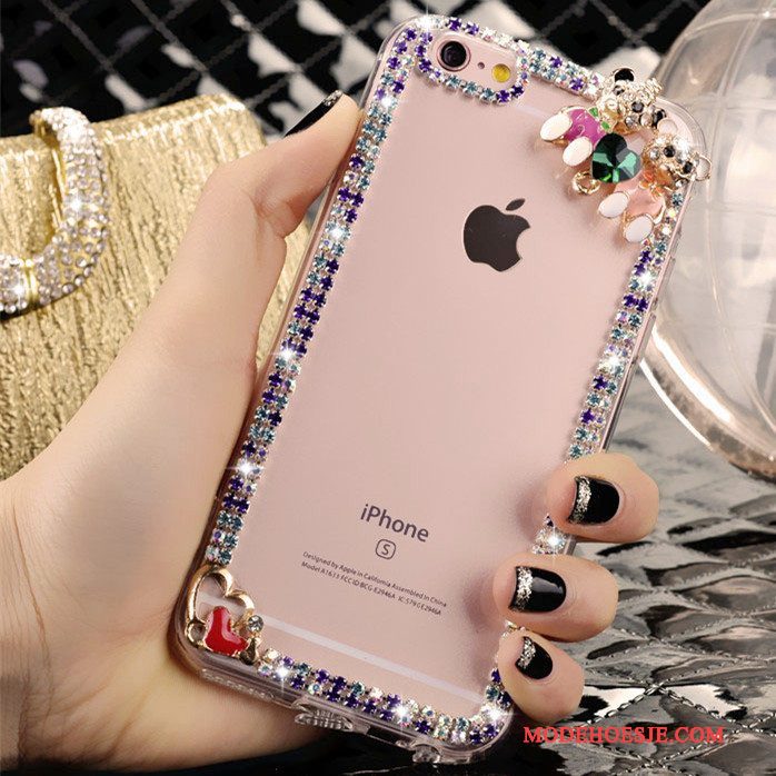 Hoesje iPhone 4/4s Strass Kristal Mooie, Hoes iPhone 4/4s Roze Trend