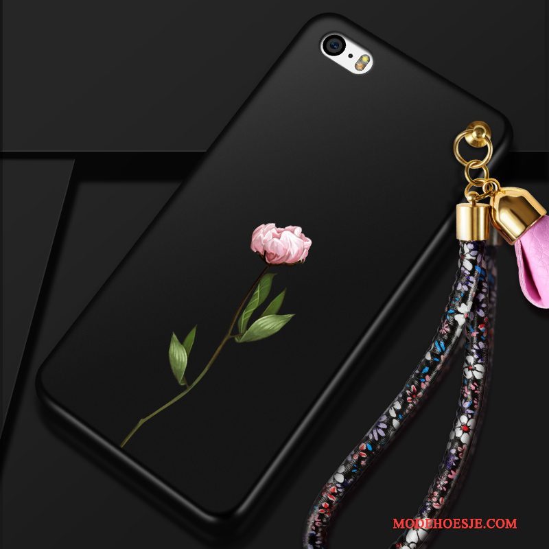 Hoesje iPhone 4/4s Zakken Anti-fall Zwart, Hoes iPhone 4/4s Siliconen Hanger Schrobben