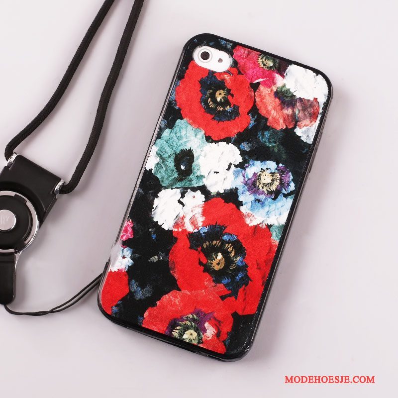 Hoesje iPhone 4/4s Zakken Hangertelefoon, Hoes iPhone 4/4s Geschilderd Wit Anti-fall