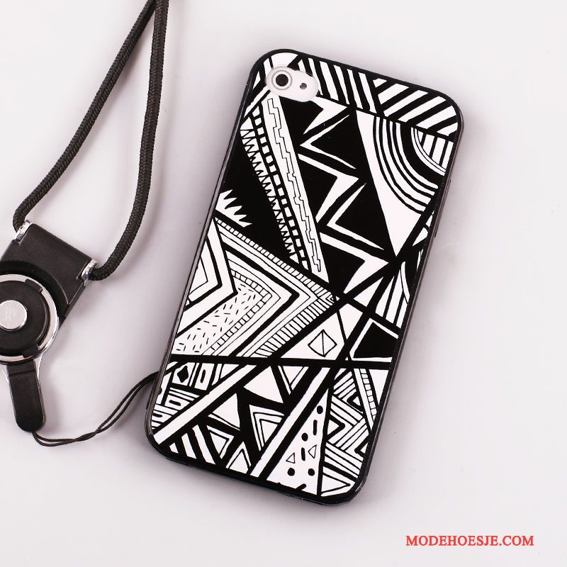 Hoesje iPhone 4/4s Zakken Hangertelefoon, Hoes iPhone 4/4s Geschilderd Wit Anti-fall