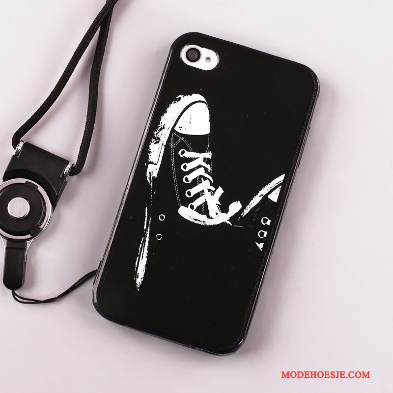 Hoesje iPhone 4/4s Zakken Hangertelefoon, Hoes iPhone 4/4s Geschilderd Wit Anti-fall