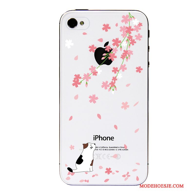 Hoesje iPhone 4/4s Zakken Telefoon Groen, Hoes iPhone 4/4s Spotprent Doorzichtig