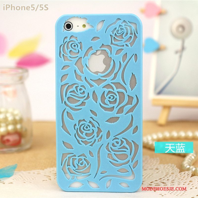 Hoesje iPhone 5/5s Bescherming Geel Snijwerk, Hoes iPhone 5/5s Telefoon Lichte En Dun