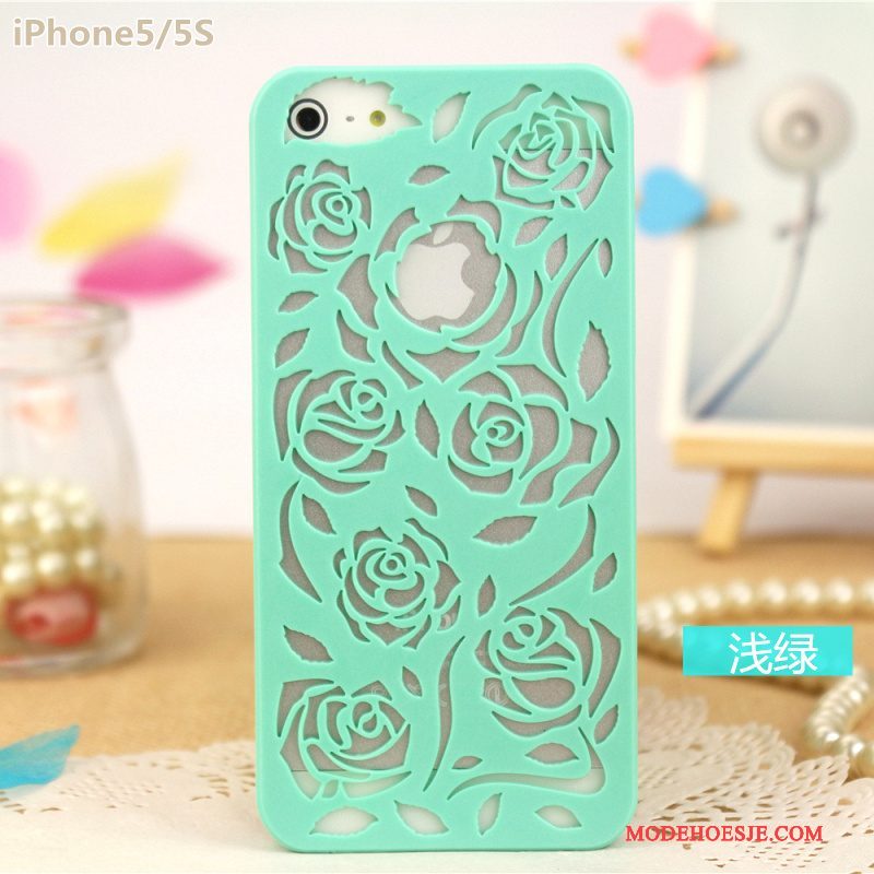 Hoesje iPhone 5/5s Bescherming Geel Snijwerk, Hoes iPhone 5/5s Telefoon Lichte En Dun