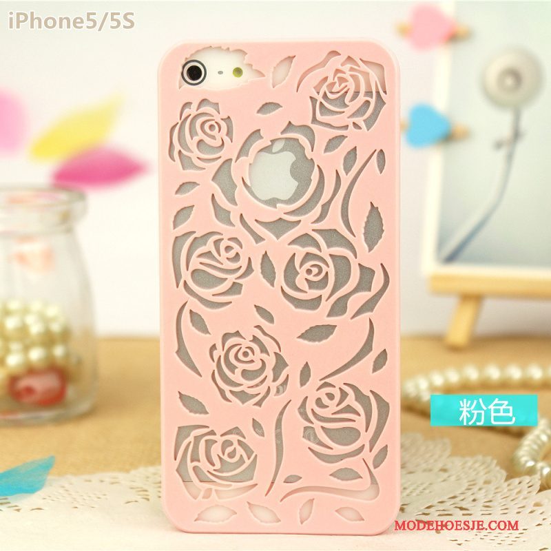 Hoesje iPhone 5/5s Bescherming Geel Snijwerk, Hoes iPhone 5/5s Telefoon Lichte En Dun