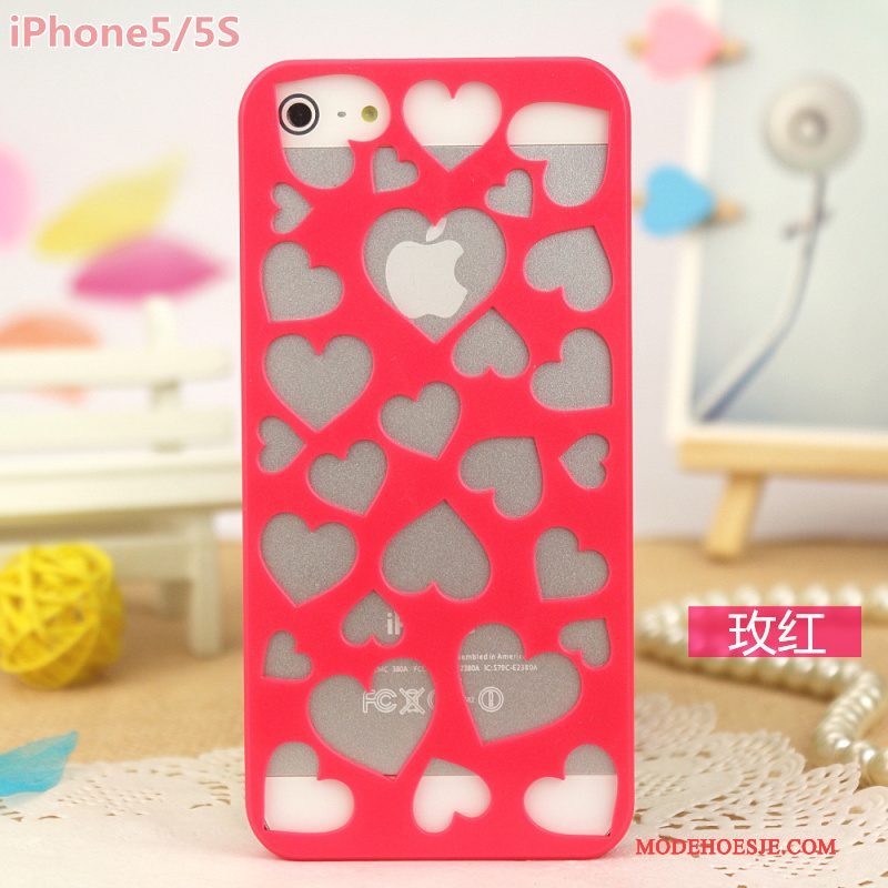 Hoesje iPhone 5/5s Bescherming Geel Snijwerk, Hoes iPhone 5/5s Telefoon Lichte En Dun