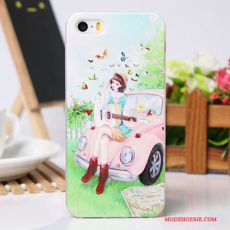 Hoesje iPhone 5/5s Bescherming Lichte En Dun Roze, Hoes iPhone 5/5s Zacht Telefoon