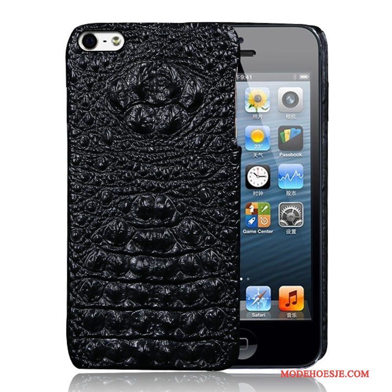 Hoesje iPhone 5/5s Bescherming Rood Dun, Hoes iPhone 5/5s Leer Anti-falltelefoon