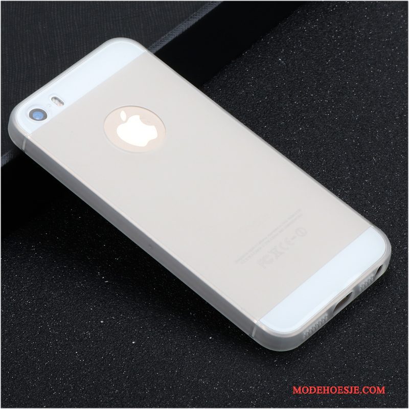 Hoesje iPhone 5/5s Bescherming Telefoon Dun, Hoes iPhone 5/5s Zacht Schrobben Roze