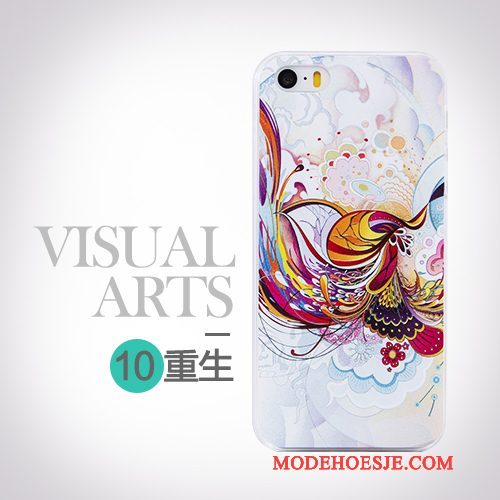 Hoesje iPhone 5/5s Kleur Persoonlijk Mooie, Hoes iPhone 5/5s Spotprent Telefoon