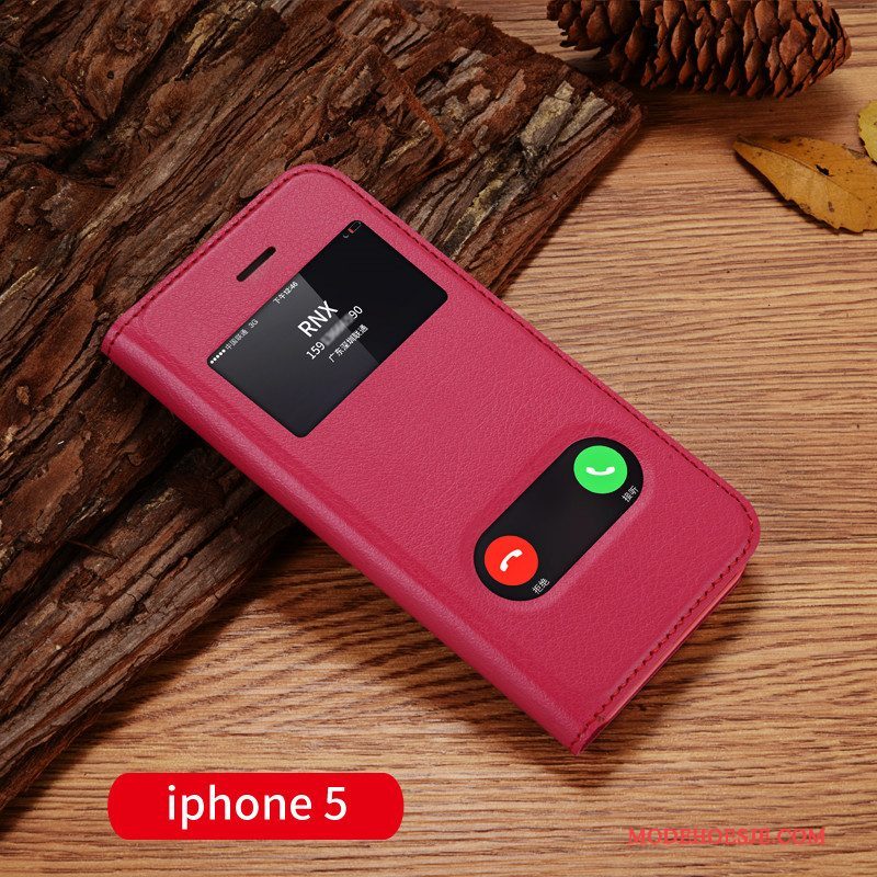Hoesje iPhone 5/5s Leer Persoonlijktelefoon, Hoes iPhone 5/5s Bescherming Anti-fall Dun