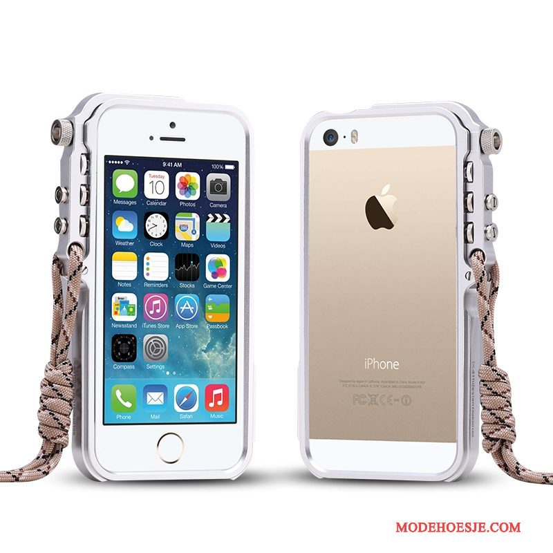 Hoesje iPhone 5/5s Metaal Omlijstingtelefoon, Hoes iPhone 5/5s Bescherming Trend Anti-fall