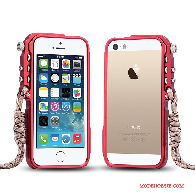 Hoesje iPhone 5/5s Metaal Omlijstingtelefoon, Hoes iPhone 5/5s Bescherming Trend Anti-fall