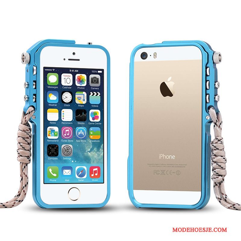 Hoesje iPhone 5/5s Metaal Omlijstingtelefoon, Hoes iPhone 5/5s Bescherming Trend Anti-fall