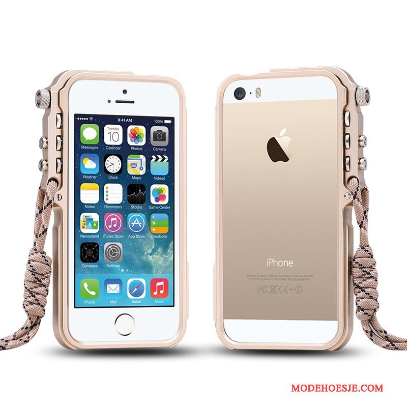 Hoesje iPhone 5/5s Metaal Omlijstingtelefoon, Hoes iPhone 5/5s Bescherming Trend Anti-fall