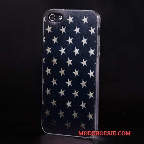 Hoesje iPhone 5/5s Scheppend Anti-fall Trend, Hoes iPhone 5/5s Siliconen Wit Hard