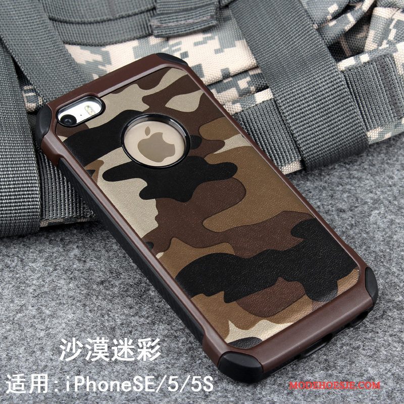 Hoesje iPhone 5/5s Scheppend Blauw Camouflage, Hoes iPhone 5/5s Zacht Trendtelefoon