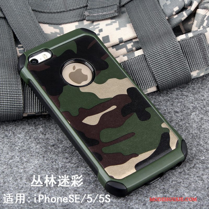 Hoesje iPhone 5/5s Scheppend Blauw Camouflage, Hoes iPhone 5/5s Zacht Trendtelefoon