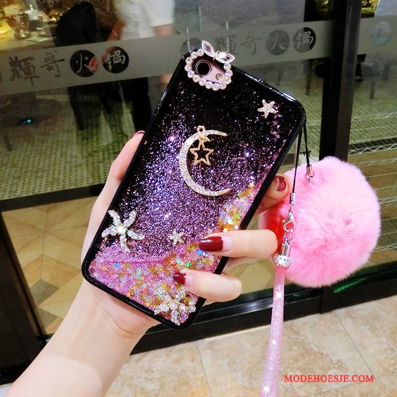 Hoesje iPhone 5/5s Scheppend Drijfzand Hanger, Hoes iPhone 5/5s Siliconen Purper Persoonlijk