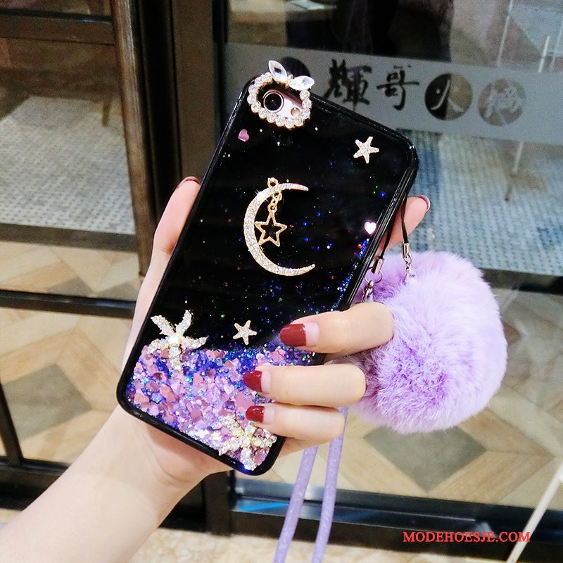 Hoesje iPhone 5/5s Scheppend Drijfzand Hanger, Hoes iPhone 5/5s Siliconen Purper Persoonlijk