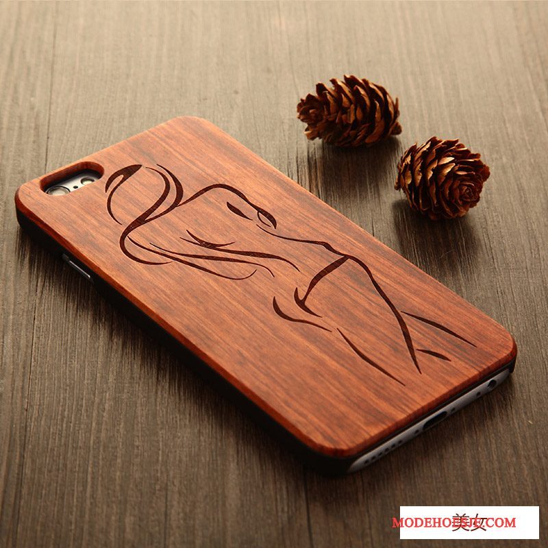 Hoesje iPhone 5/5s Scheppend Geel Pas, Hoes iPhone 5/5s Hout Hard Persoonlijk