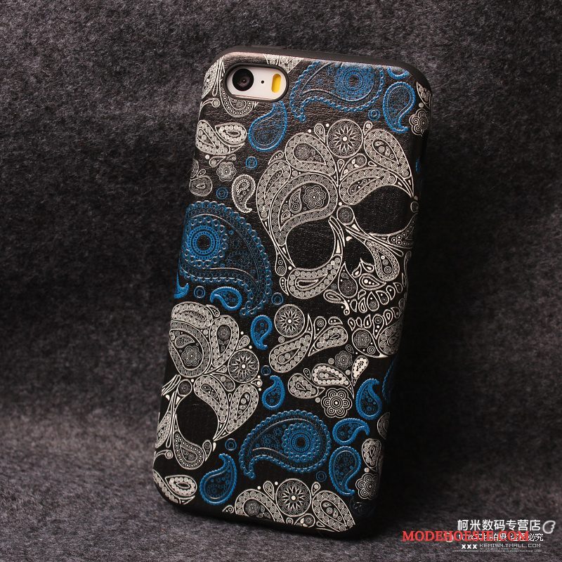 Hoesje iPhone 5/5s Scheppend Persoonlijk Blauw, Hoes iPhone 5/5s Zakken Roze Hanger
