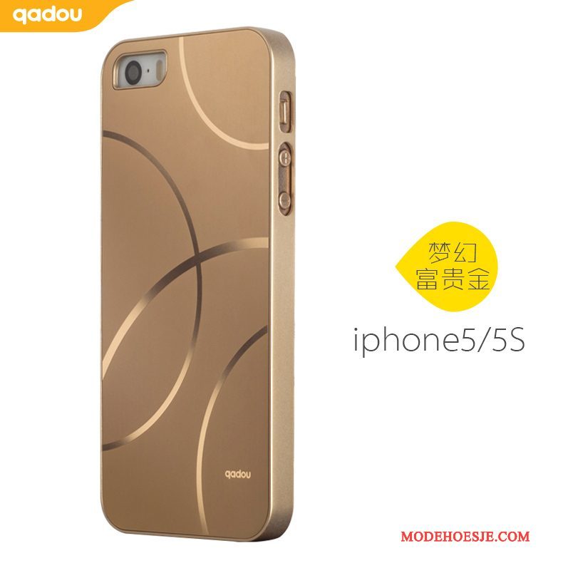 Hoesje iPhone 5/5s Scheppend Telefoon Anti-fall, Hoes iPhone 5/5s Bescherming Hard Goud