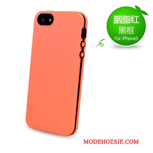 Hoesje iPhone 5/5s Siliconen Anti-fall Rood, Hoes iPhone 5/5s Bescherming Telefoon