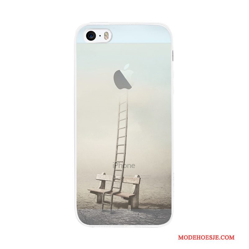 Hoesje iPhone 5/5s Siliconen Kunsttelefoon, Hoes iPhone 5/5s Eenvoudige Schrobben