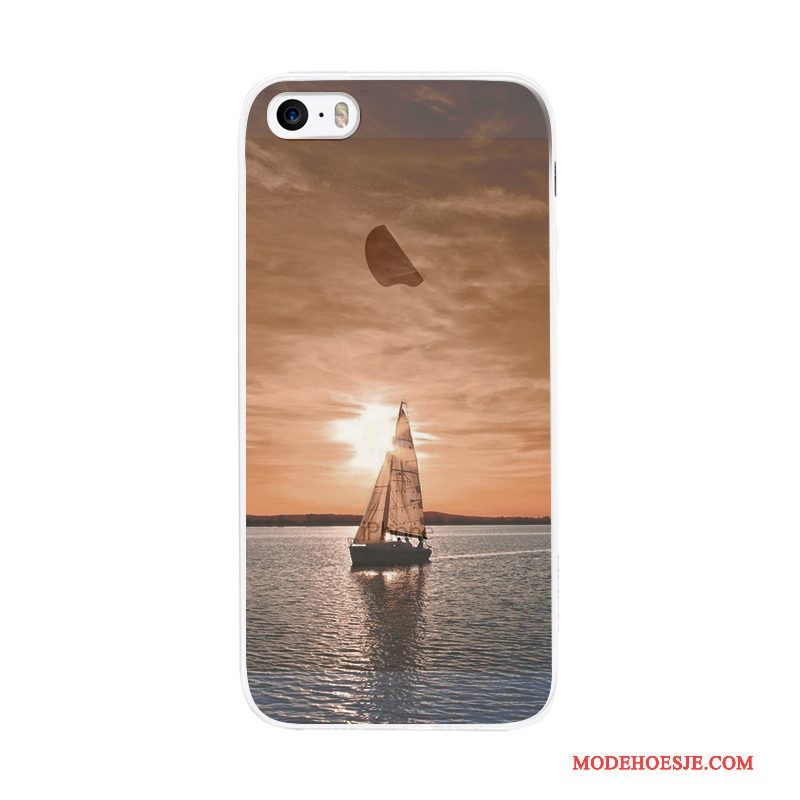 Hoesje iPhone 5/5s Siliconen Kunsttelefoon, Hoes iPhone 5/5s Eenvoudige Schrobben