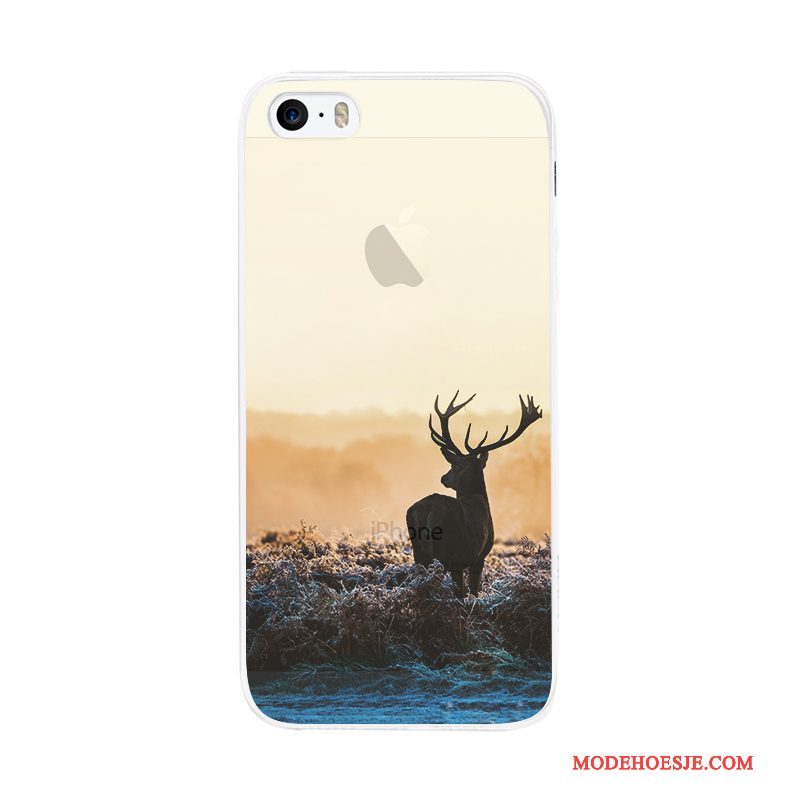 Hoesje iPhone 5/5s Siliconen Kunsttelefoon, Hoes iPhone 5/5s Eenvoudige Schrobben