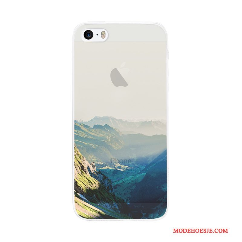 Hoesje iPhone 5/5s Siliconen Kunsttelefoon, Hoes iPhone 5/5s Eenvoudige Schrobben