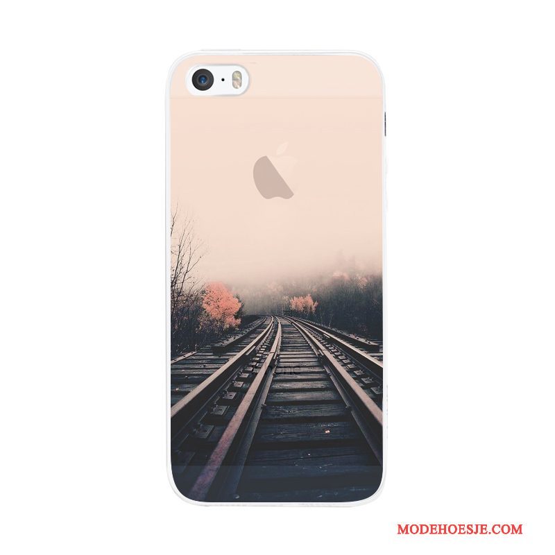 Hoesje iPhone 5/5s Siliconen Kunsttelefoon, Hoes iPhone 5/5s Eenvoudige Schrobben