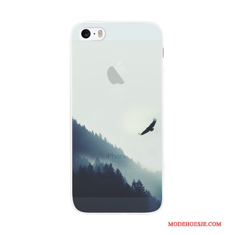 Hoesje iPhone 5/5s Siliconen Kunsttelefoon, Hoes iPhone 5/5s Eenvoudige Schrobben